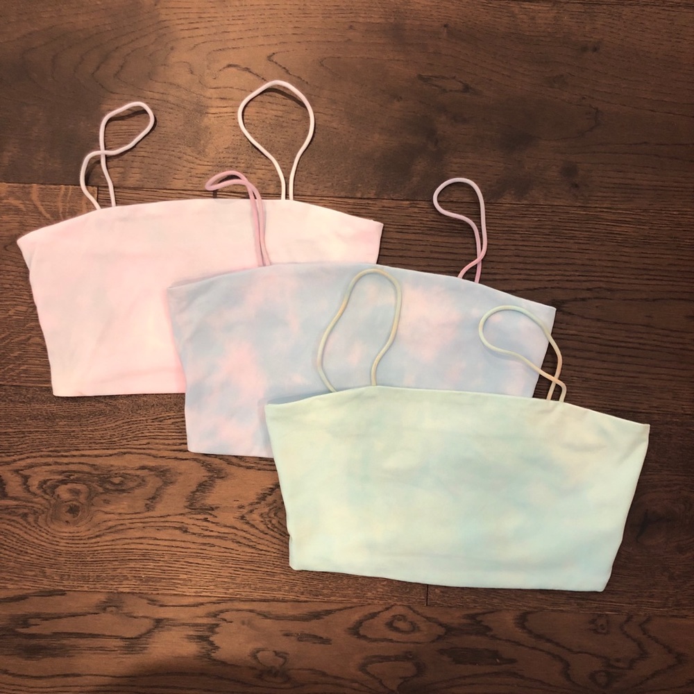 Bundle of crop tops. Never worn. Tie dyed.